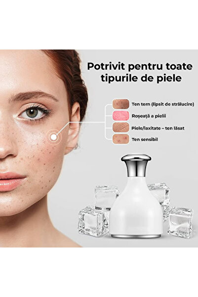 miraza Face and Eye Ice Roller, Reduces Puffiness and Dark Circles, Tightens Pores, Soothes Skin