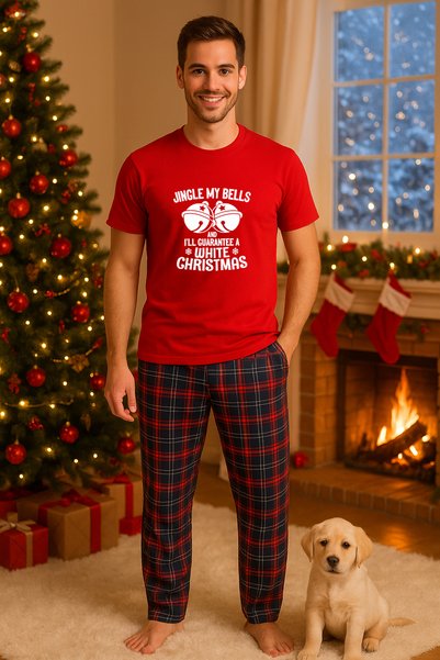 MVRDAR Set pijamale barbati bumbac Colectia Grinch Christmas, sarbatori de Cr...