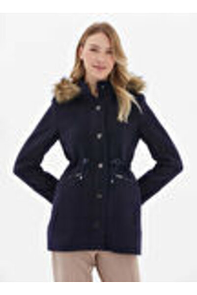 Selen Lacivert Kadın Standart Kaban 25KSL9536