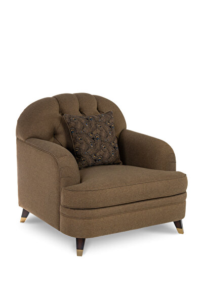 Dream Home Saltburn Tütün Rengi Kapitone Tekli Koltuk