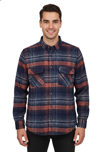 rasstmen Men's Winter Double Pocket Hooded Lumberjack Shirt Bgl-St04869