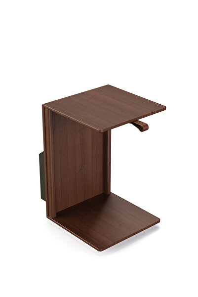 Ananas Salon Trio Kahverengi Ceviz Ahşap C Yan Sehpa