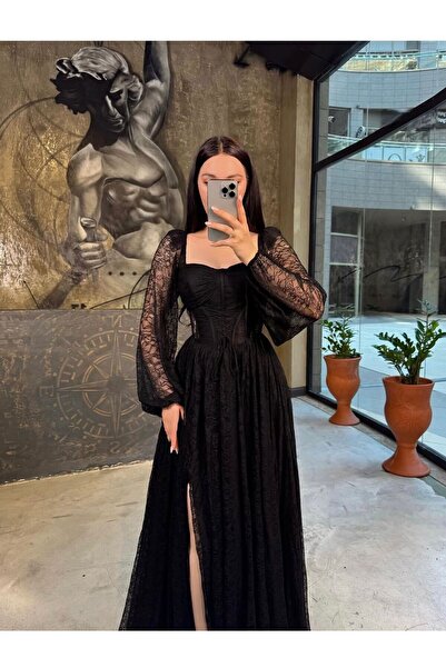 Generic Elegant evening dress, sizes 1-5 (small-to-2XL), Korean velvet with hand embroidery