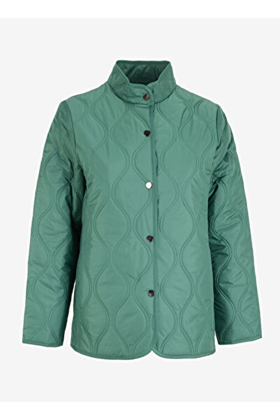 Selen Yeşil Kadın Standart Kapitone Mont 24KSL6123