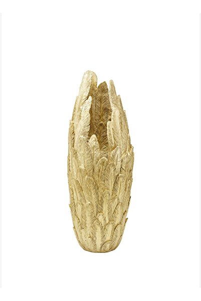 Kare Design Feathers Gold Porselen Vazo