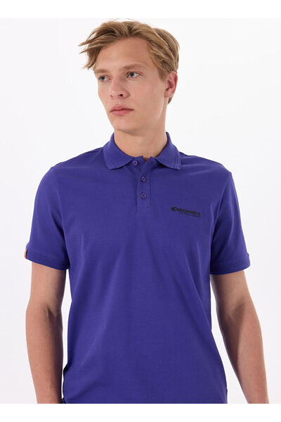 Discovery Expedition Mor Erkek Basic Polo T-Shirt D4SM-TST3248