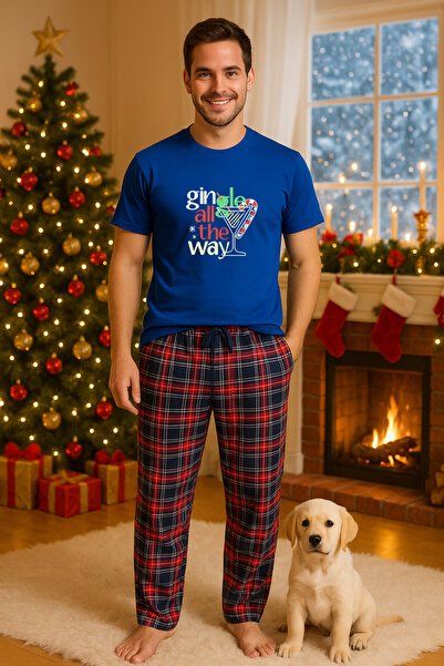 MVRDAR Set pijamale barbati bumbac Colectia Grinch Christmas, sarbatori de Cr...