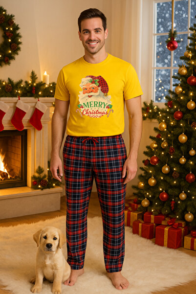 MVRDAR Set pijamale barbati bumbac Colectia Grinch Christmas, sarbatori de Cr...