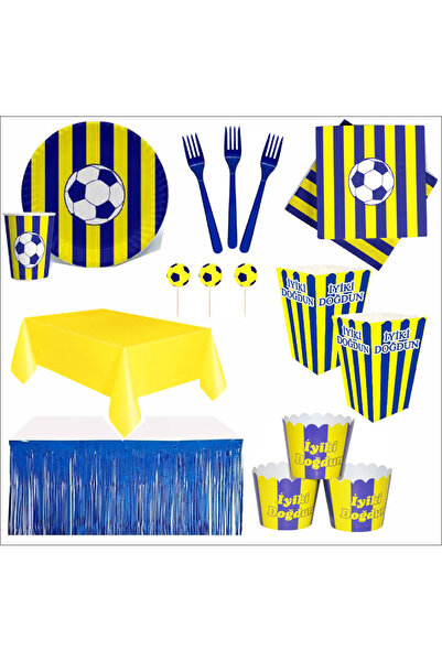 ZENVİVA طقم أدوات مائدة تارفانتر باللون الأصفر والأزرق الداكن