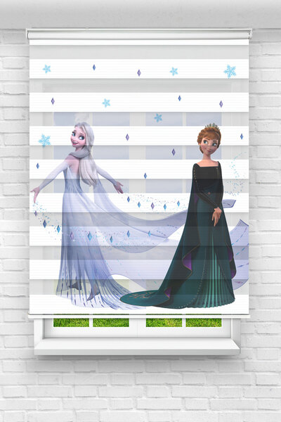 Perdecizade (ENXBOY)ELSA ANNA DİJİTAL BASKILI ZEBRA PERDE-COCUK ODASI-STOR PERDE