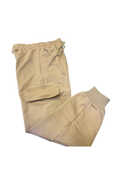 LCETTY Çocuk Genç Kargo cepli Bel Paça Lastikli Penye Eşofman Alt