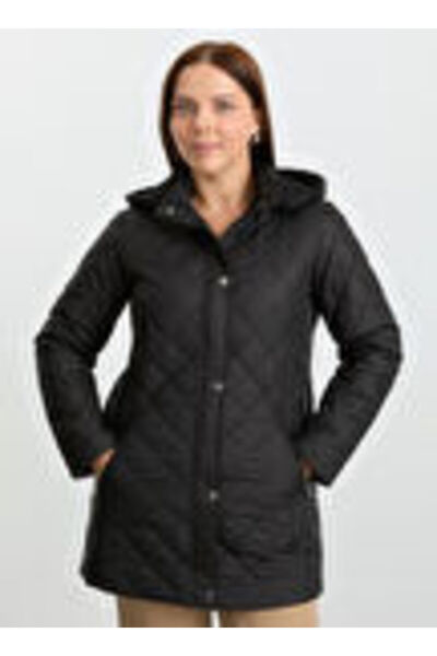 Selen Siyah Kadın Normal Kapitone Mont 25KSL6157