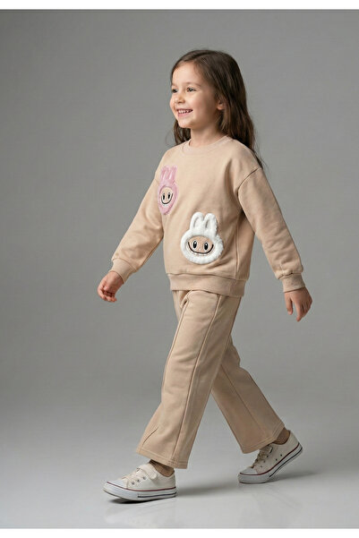 Stylla Set pentru fetiță cu 3 fire Ş cu căptușeală din fleece Plush Labubu, c...