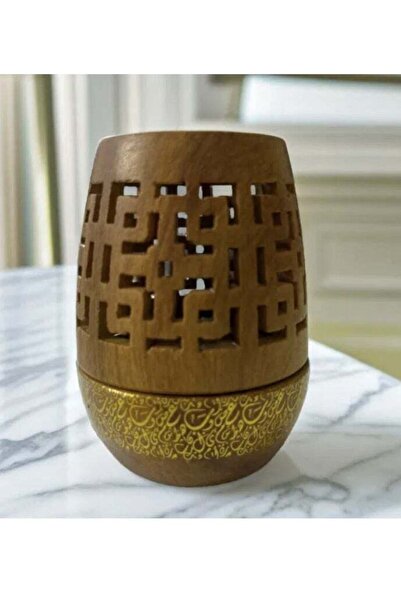 GENERİC 1 مبخرة شعر (سيراميك) لون الخشب مع نقش حروف ذهبية