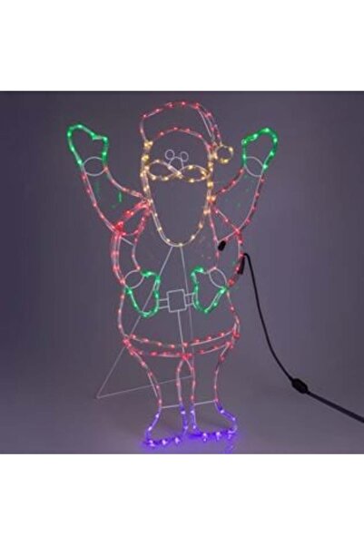 Craciun Santa Claus Figurine from Luminous Hose with LED & Program 66x94cm - Multicolor