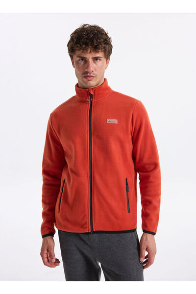 Discovery Expedition Kiremit Erkek Dik Yaka Basic Polar Sweatshırt D4WM-SWT3994