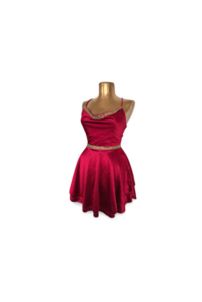 MDY-marketplace Red dress with appliqué