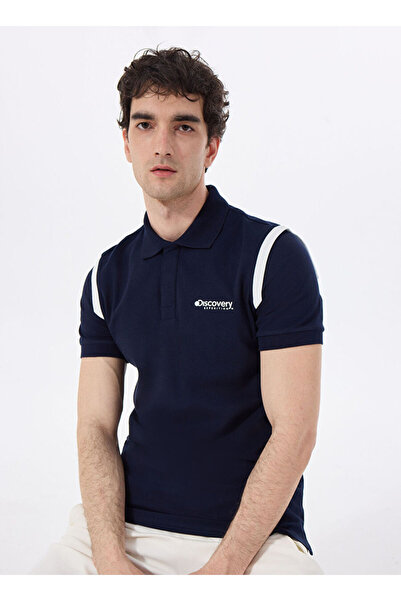 Discovery Expedition Lacivert Erkek Basic Polo T-Shirt D4SM-TST3245