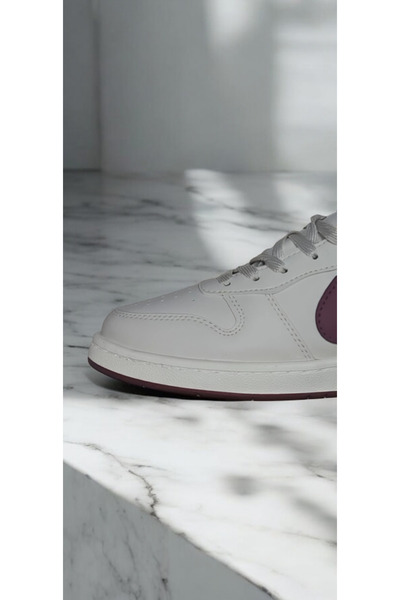 NiLi Unisex Sneaker Sports Shoes Beige Burgundy