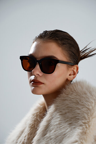 miii Brown Thick Framed Modern & Retro Unisex Glasses