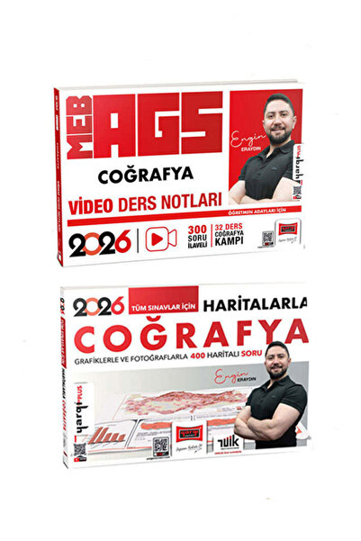 Yargı Yayınları 2026 MEB-AGS Engin Eraydın Video Ders Notları - Haritalarla C...