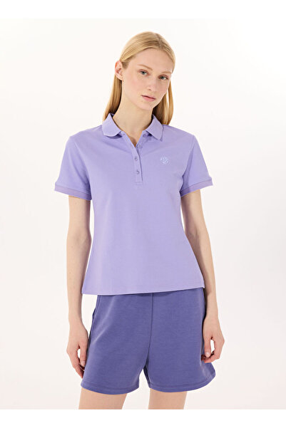 Discovery Expedition Lila Kadın Basic Polo T-Shirt D5SL-TST3598
