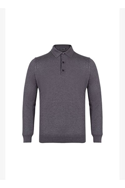 Silk and Cashmere Antrasit Paul İpek Kaşmir Polo