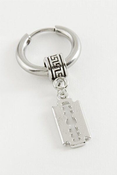 AKSESUARIM Razor Men's Steel Earrings