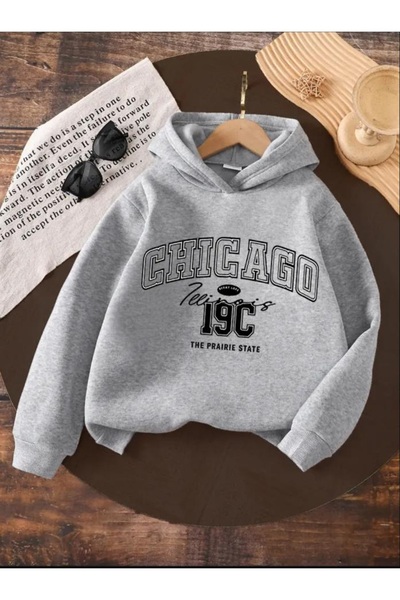 Daxia شيكاغو 19C مطبوع سترة للأطفال باللون الأسود والأبيض والرمادي (الموسم ال...