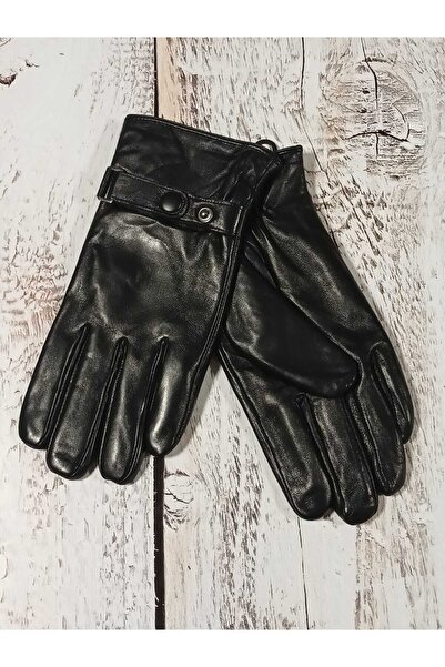Aydmr Aksesuar Erkek Çıtçıt Detaylı Tek Parça Hakiki Deri Eldiven