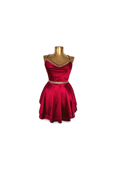 MDY-marketplace Red dress with appliqué