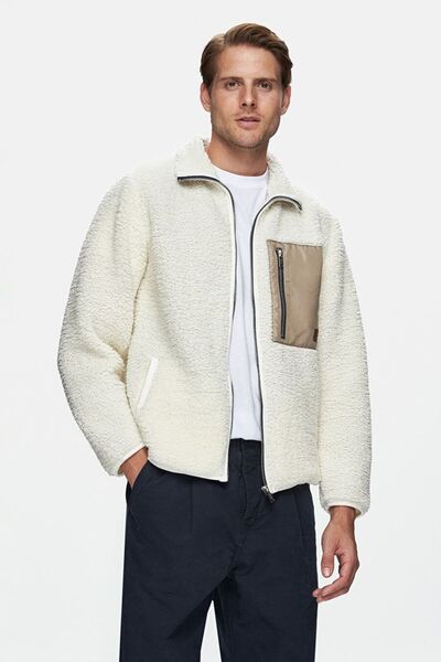 UCLA SINEAD Bej Polar Polar Standard Fit Erkek Ceket