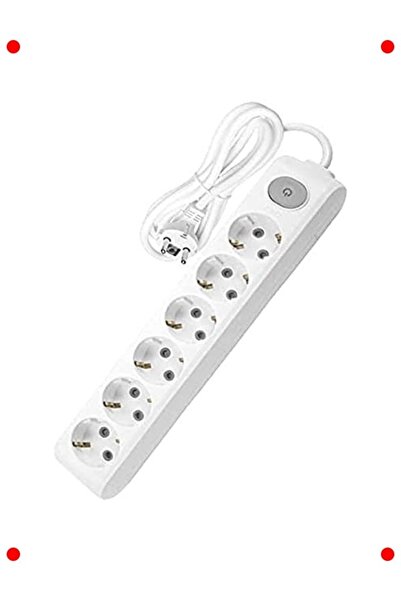 markentegra Six-Socket Group, with Switch, Grounded, 3-Meter Cable