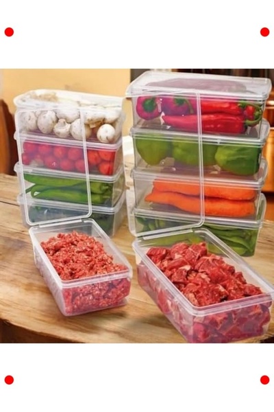 ulupazarlama حاوية تخزين ديب فريزر بغطاء، شفافة