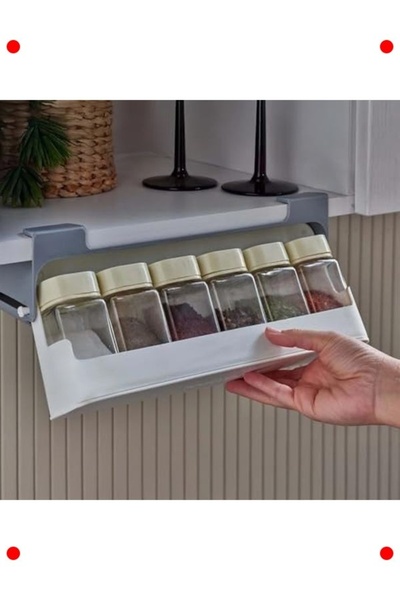 markentegra منظم توابل بستة أرفف يوضع تحت الرف لا يشغل مساحة