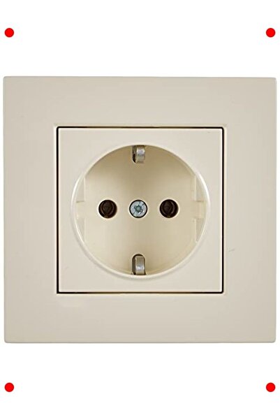 markentegra Cream Color Grounded Electrical Socket