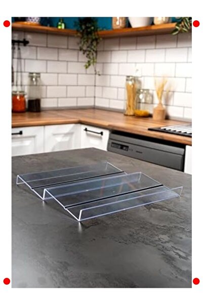 markentegra 2-Piece Non-Slip Transparent Drawer Spice Stand