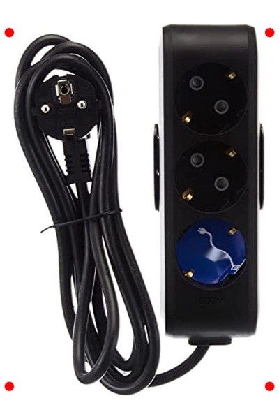 markentegra Triple Wired Grounded Socket - Childproof, 2 Meters