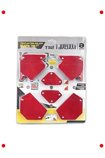 Genel Markalar Mıknatıslı Manyetik Gönye Kaynak Tutucu - 6'lı Set