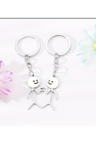 BYFASHION ميدالية مفاتيح فولاذية على شكل رجل القمامة