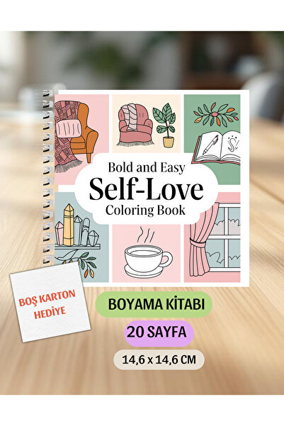 Boyama Kitabı, Self Love Bold and Easy Coloring Book Boyama KU0003