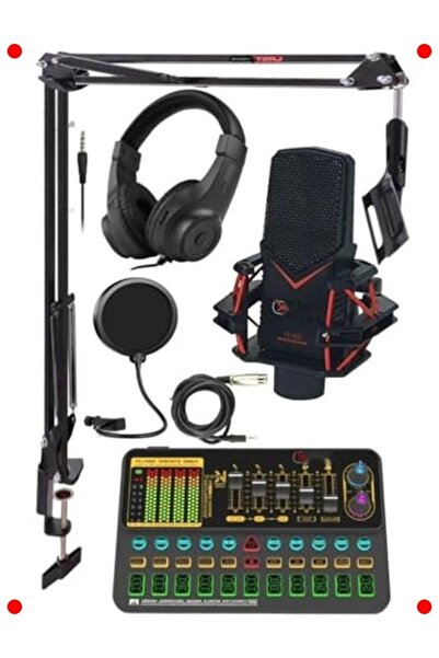 ulupazarlama Live Broadcast Audio Package: Microphone & Sound Card