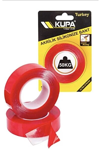 Muhtalif Markalar Kupa Tools Çift Taraflı Silikonize Bant 18 mm x 2 Metre