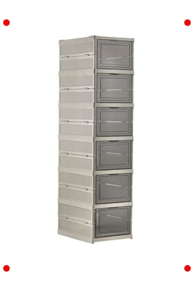 larstkas 6 Katlı Katlanabilir Portatif Ayakkabılık - Çok Amaçlı