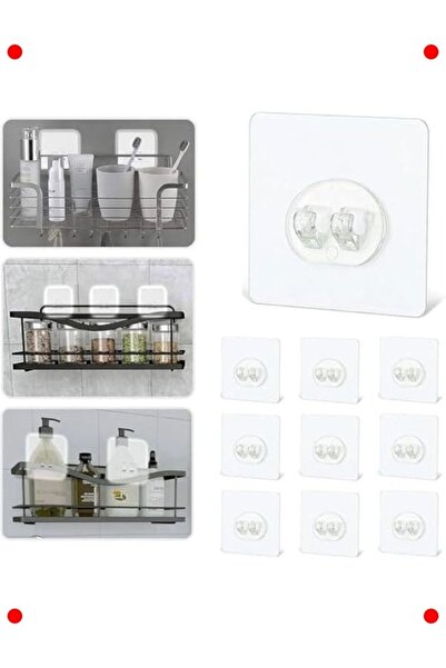 markentegra 10' Strong Self-Adhesive Transparent Hooks