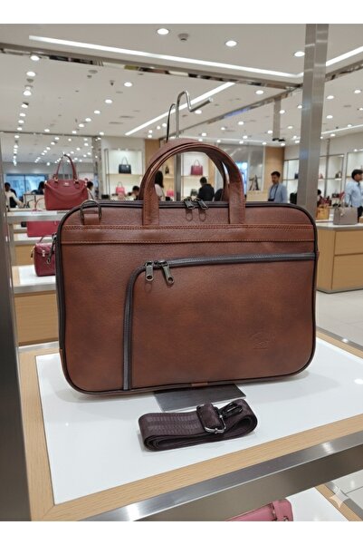 Newish Polo Ανδρική τσάντα από συνθετικό δέρμα για χαρτοφύλακα και φορητό υπολογιστή-13 ιντσών