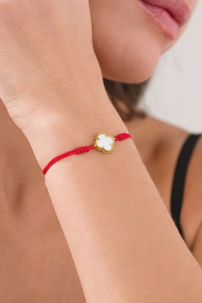 Fionte Accessories Zarif Şans Çiçeği Bileklik. 925 Ayar Gümüş , Altın Kaplama...