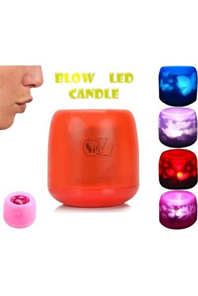 Other (9×7 سم) شمعة إلكترونية رومانسية LED - تعمل بالنفخ