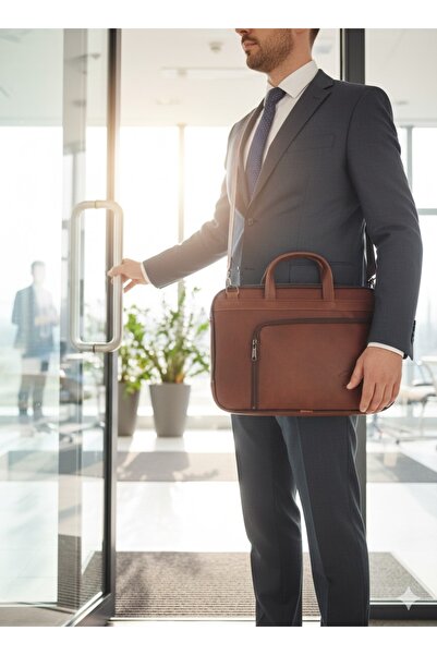 Newish Polo Ανδρική τσάντα από συνθετικό δέρμα για χαρτοφύλακα και φορητό υπολογιστή-13 ιντσών