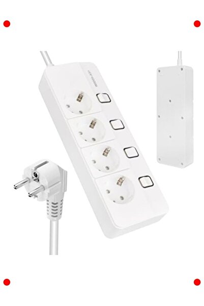markentegra 4-Outlet Surge Protected Power Strip - with Switch, 1.5m Cable